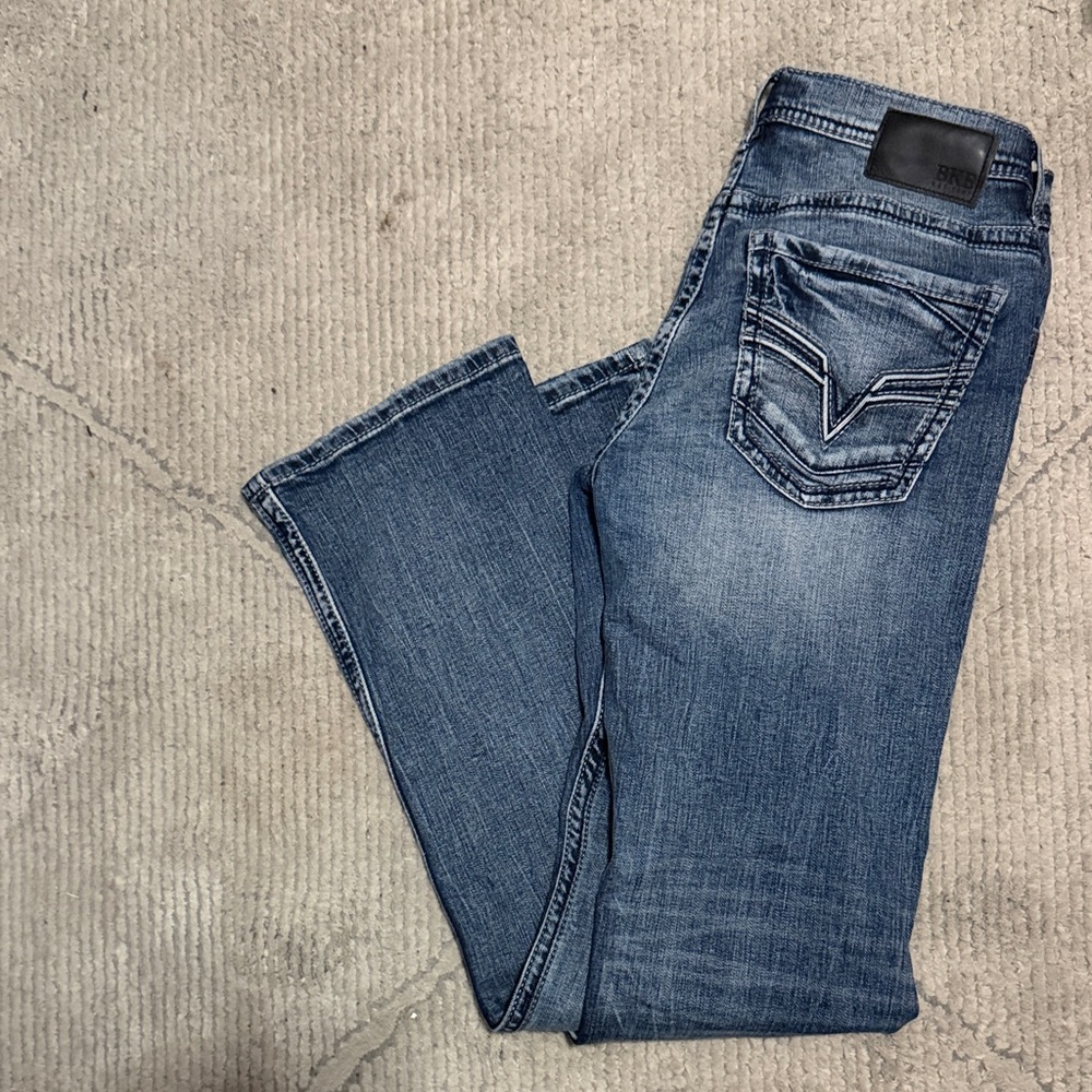 Buckle Men's Bootcut Jeans in Classic Blue